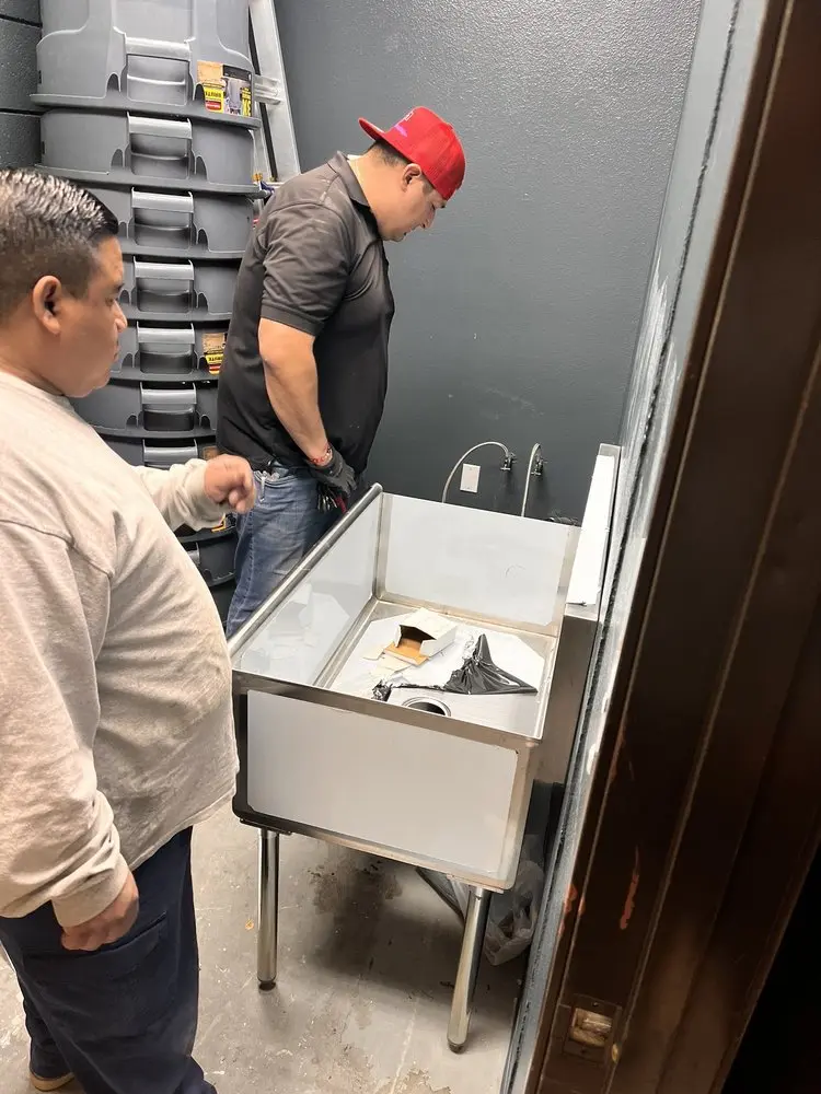 Commercial plumbing and sink installation in Byron